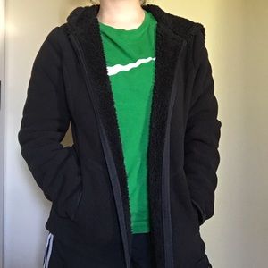 Black Zip Up Hoodie